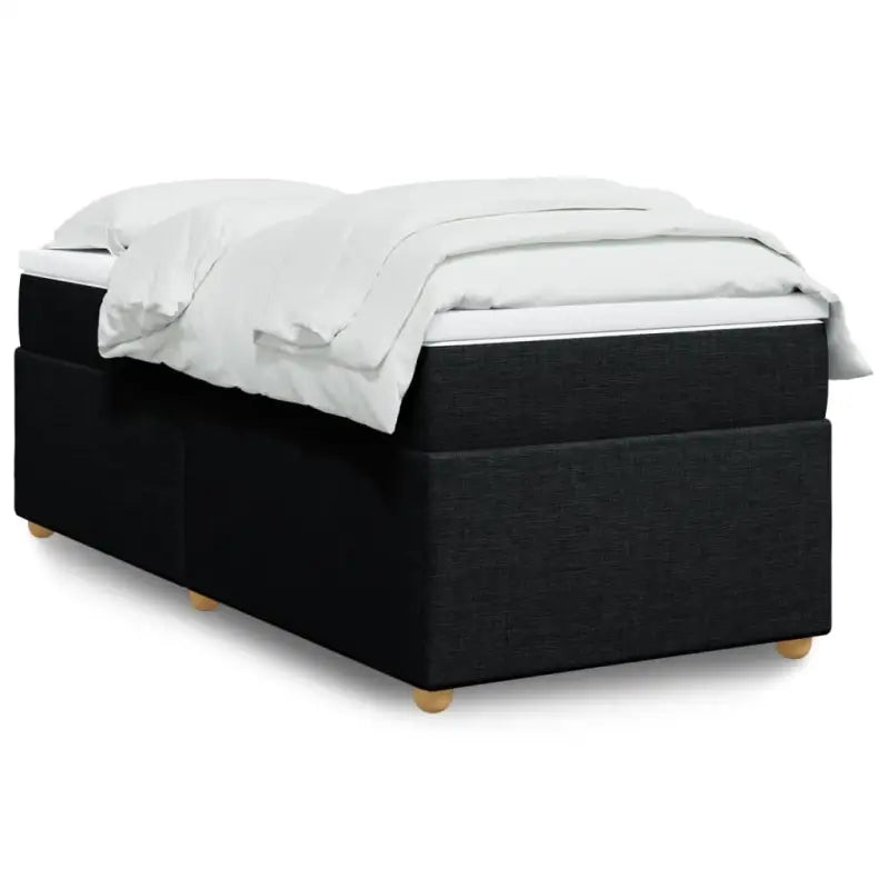 Boxspring met ademend vermogen en duurzaam zwart materiaal - Zwart / 90 x 200 cm - Bedden & bedframes
