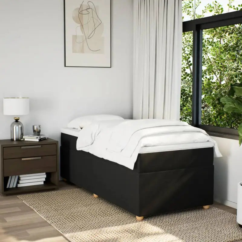 Boxspring met ademend vermogen en duurzaam zwart materiaal - Bedden & bedframes