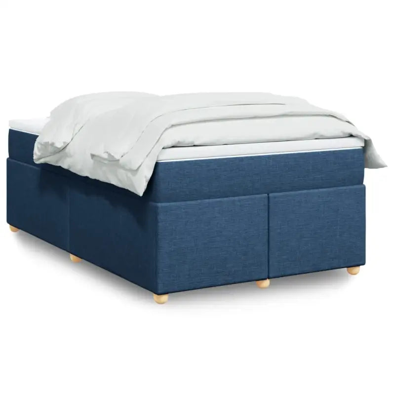 Boxspring met ademend vermogen en duurzaam zwart materiaal - Blauw / 120 x 200 cm - Bedden & bedframes