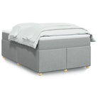 Boxspring met ademend vermogen en duurzaam zwart materiaal - Lichtgrijs / 120 x 190 cm - Bedden & bedframes