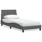 Boxspring nodig slaapcomfort met ademend vermogen en hanko montage vereist - Donkergrijs / 90 x 200 cm - Bedden &