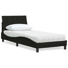 Boxspring nodig slaapcomfort met ademend vermogen en hanko montage vereist - Zwart / 80 x 200 cm - Bedden & bedframes