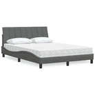 Boxspring nodig slaapcomfort met ademend vermogen en hanko montage vereist - Donkergrijs / 140 x 200 cm - Bedden &