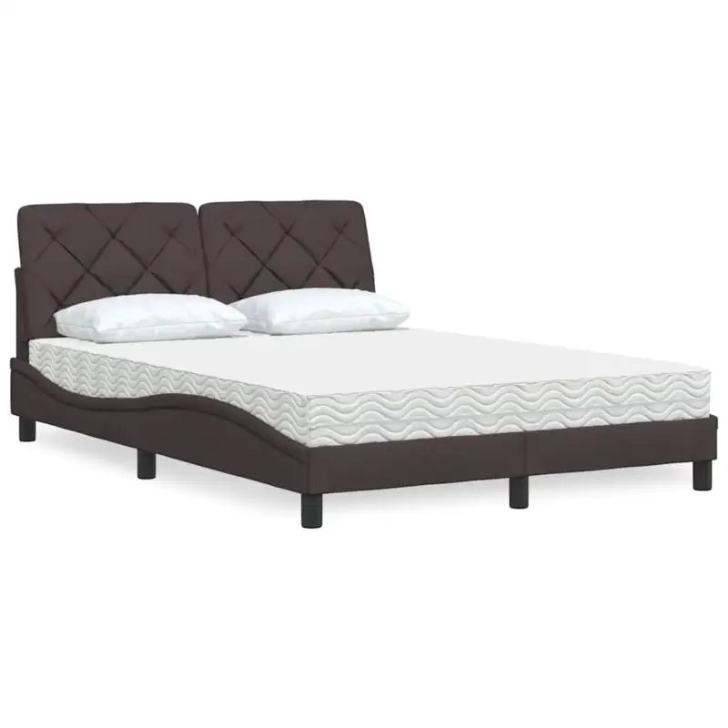 Boxspring nodig voor optimaal slaapcomfort met ademend vermogen - Donkerbruin / 140 x 200 cm - Bedden & bedframes