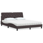 Boxspring nodig voor optimaal slaapcomfort met ademend vermogen - Donkerbruin / 160 x 200 cm - Bedden & bedframes