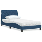 Boxspring nodig voor optimaal slaapcomfort met ademend vermogen - Blauw / 100 x 200 cm - Bedden & bedframes