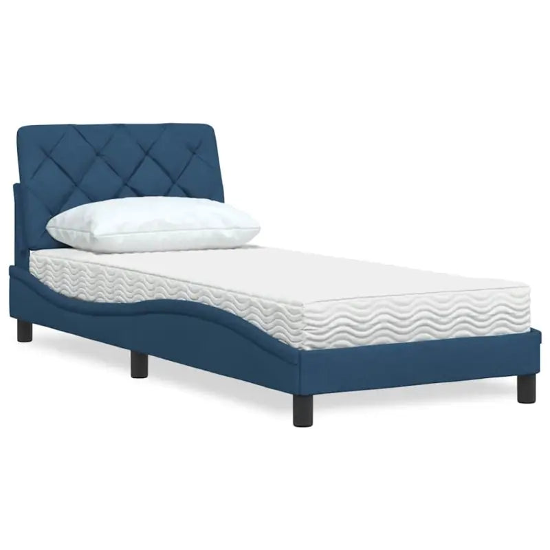 Boxspring nodig voor optimaal slaapcomfort met ademend vermogen - Blauw / 90 x 200 cm - Bedden & bedframes