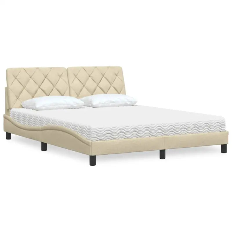 Boxspring nodig voor optimaal slaapcomfort met ademend vermogen - Crème / 160 x 200 cm - Bedden & bedframes