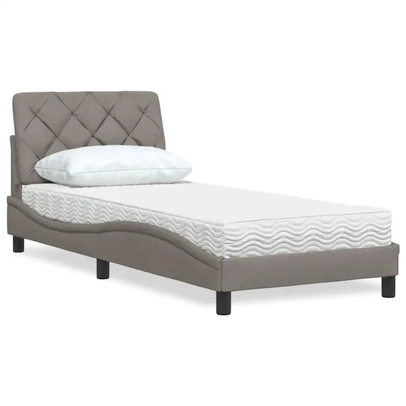 Boxspring nodig voor optimaal slaapcomfort met ademend vermogen - Taupe / 90 x 190 cm - Bedden & bedframes