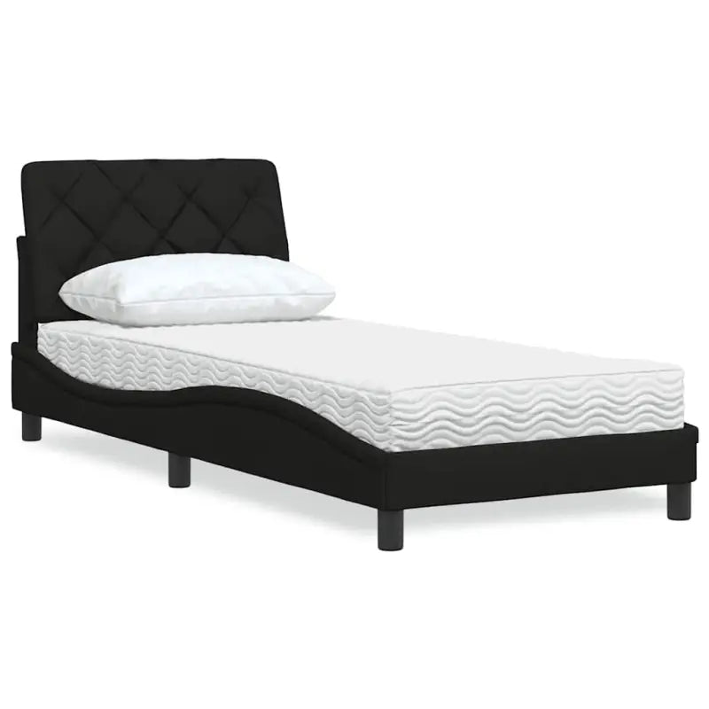 Boxspring nodig voor optimaal slaapcomfort met ademend vermogen - Zwart / 90 x 200 cm - Bedden & bedframes