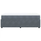 Boxspringbed in donkergrijs materiaal met zachte vulling voor rustgevende nachtrust - Bedden & bedframes