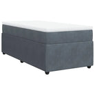 Boxspringbed in donkergrijs materiaal met zachte vulling voor rustgevende nachtrust - Bedden & bedframes