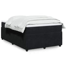 Boxspringbed in donkergrijs materiaal met zachte vulling voor rustgevende nachtrust - Zwart / 120 x 200 cm - Bedden &