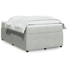 Boxspringbed in donkergrijs materiaal met zachte vulling voor rustgevende nachtrust - Lichtgrijs / 120 x 200 cm