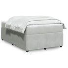 Boxspringbed in donkergrijs materiaal met zachte vulling voor rustgevende nachtrust - Lichtgrijs / 120 x 190 cm