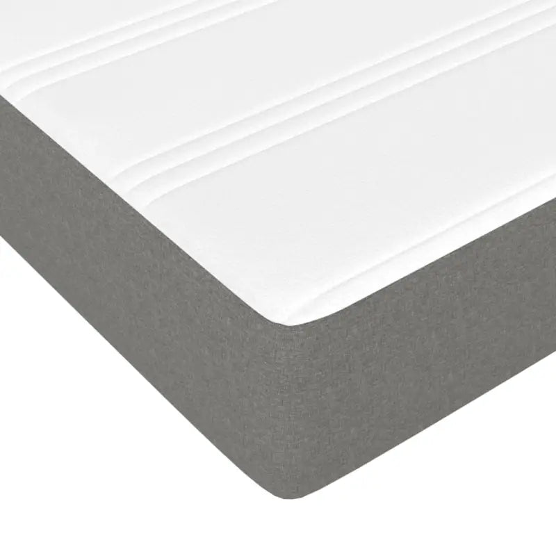 Boxspringbed in donkergrijs met multiplex lattenbodem en ademend materiaal - Bedden & bedframes