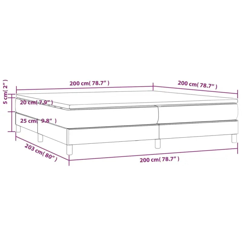 Boxspringbed in donkergrijs met multiplex lattenbodem en ademend materiaal - Bedden & bedframes