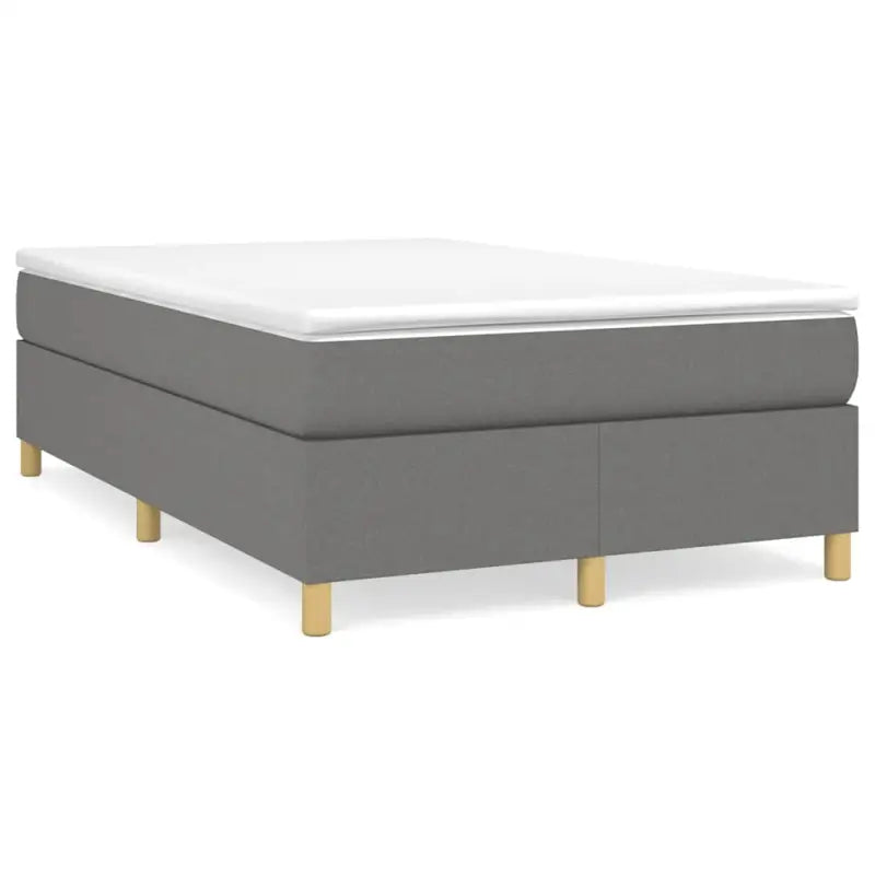 Boxspringbed in donkergrijs met multiplex lattenbodem en ademend materiaal - Bedden & bedframes