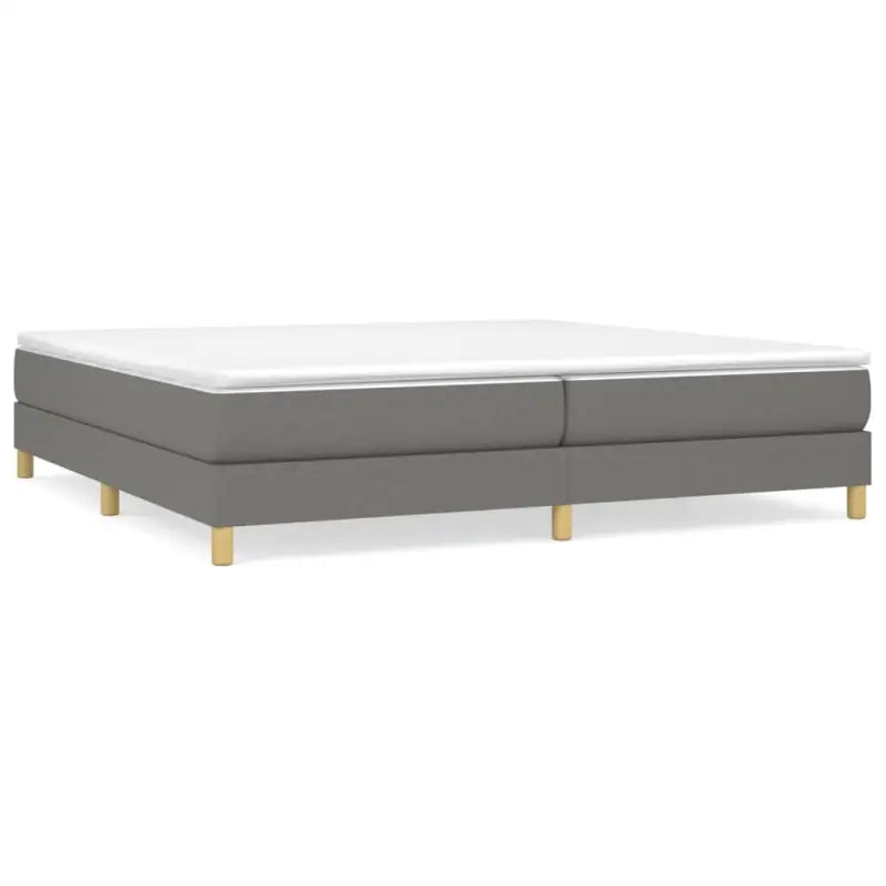 Boxspringbed in donkergrijs met multiplex lattenbodem en ademend materiaal - Bedden & bedframes