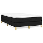 Boxspringbed in donkergrijs met multiplex lattenbodem en ademend materiaal - Zwart / 120 x 190 cm / 25 cm - Bedden &