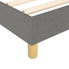 Boxspringbed in donkergrijs met multiplex lattenbodem en ademend materiaal - Bedden & bedframes
