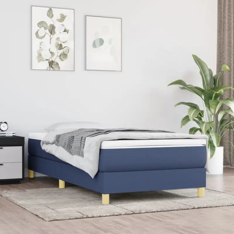 Boxspringbed in donkergrijs met multiplex lattenbodem en ademend materiaal - Bedden & bedframes