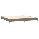 Boxspringbed in donkergrijs met multiplex lattenbodem en ademend materiaal - Bedden & bedframes