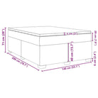 Boxspringbed in grijs materiaal met hoogwaardige kunstleer en massief grenenhout - Bedden & bedframes