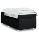 Boxspringbed met ademend vermogen en duurzaam zwart materiaal - Bedden & bedframes