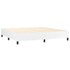 Boxspringbed met hoogwaardig kunstleer en wit materiaal voor rustslaap - Bedden & bedframes
