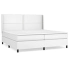 Boxspringbed met hoogwaardig kunstleer en wit materiaal voor rustslaap - Bedden & bedframes