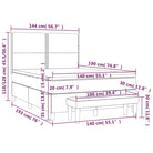 Boxspringbed met hoogwaardig kunstleer in grijs materiaal voor rustgevende nachten - Bedden & bedframes