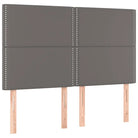 Boxspringbed met hoogwaardig kunstleer in grijs materiaal voor rustgevende nachten - Bedden & bedframes