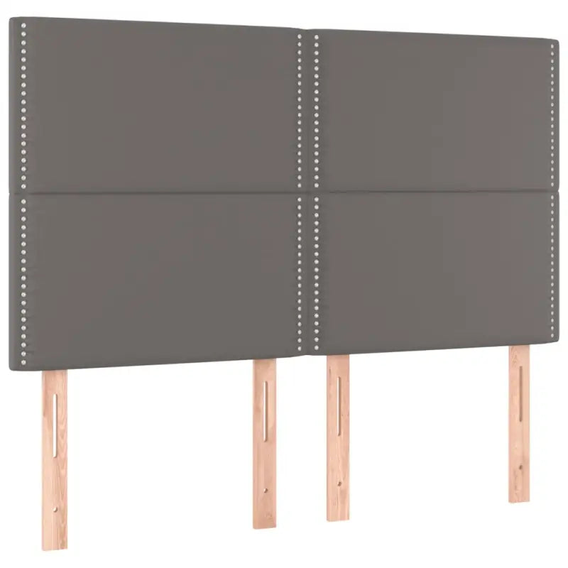 Boxspringbed met hoogwaardig kunstleer in grijs materiaal voor rustgevende nachten - Bedden & bedframes