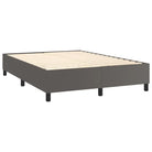 Boxspringbed met hoogwaardig kunstleer in grijs materiaal voor rustgevende nachten - Bedden & bedframes