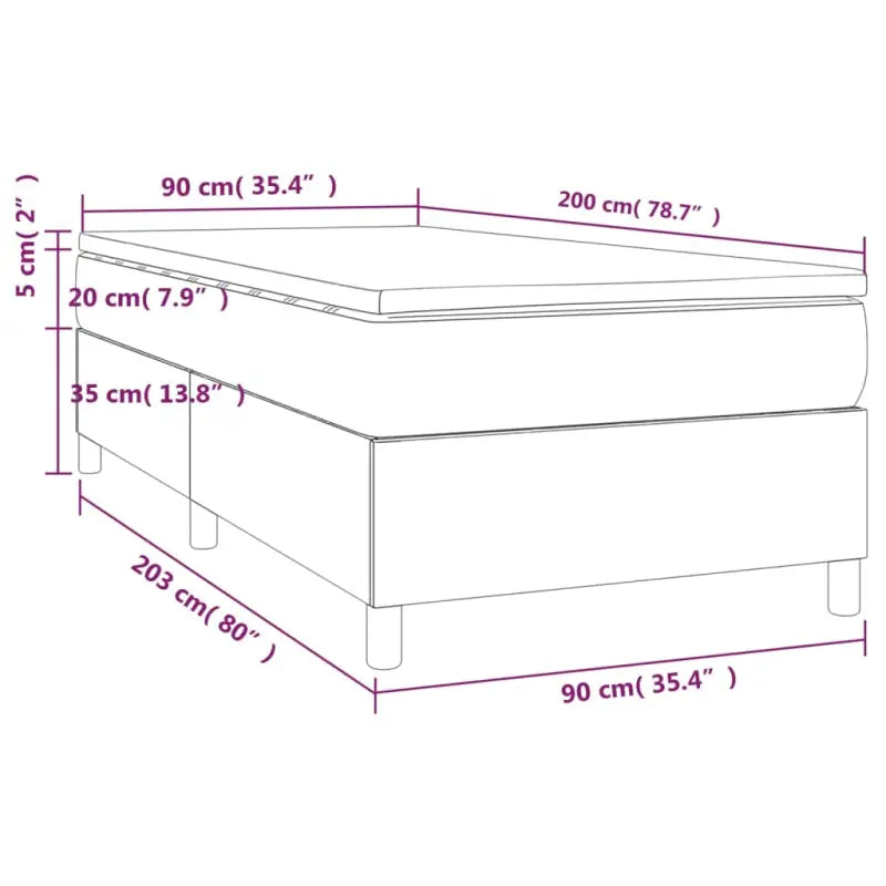 Boxspringbed met multiplex lattenbodem en crème kunstleer voor rust - Bedden & bedframes