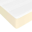 Boxspringbed met multiplex lattenbodem en crème kunstleer voor rust - Bedden & bedframes