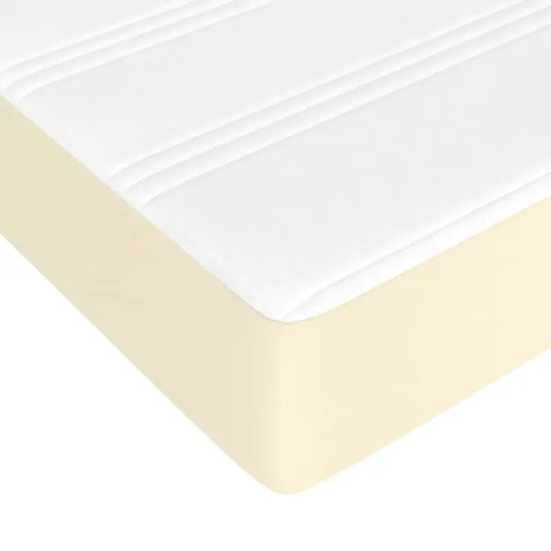 Boxspringbed met multiplex lattenbodem en crème kunstleer voor rust - Bedden & bedframes