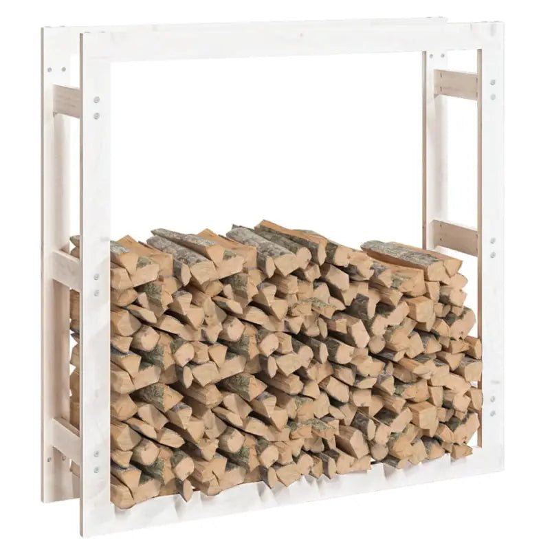 Brandhoutrek van massief grenenhout 100x25x100 voor nette opslag - Brandhoutrekken & -dragers