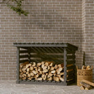 Brandhoutrek van massief grenenhout voor een rustieke uitstraling - Grijs / 108 x 73 x 79 cm - Brandhoutrekken &