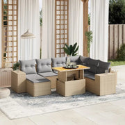 Bredeluik loungeset met beige materiaal en gepoedercoat staal - Tuinsets