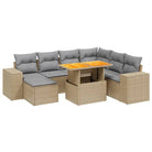 Bredeluik loungeset met beige materiaal en gepoedercoat staal - Tuinsets