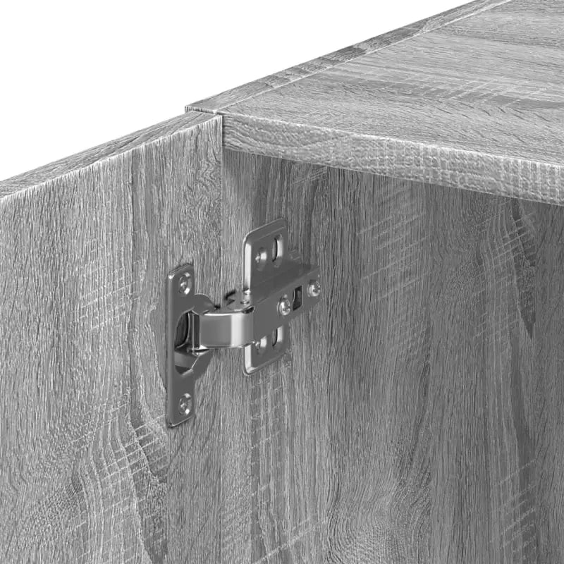Bredere opbergoplossing met bewerkt hout in grijs sonoma eiken - Dressoirs & buffetkasten