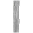 Bredere opbergoplossing met bewerkt hout in grijs sonoma eiken - Dressoirs & buffetkasten