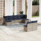 Bruin loungeset met gepoedercoat staal en waterdichte tas voor buitenplezier - Grijs en blauw / Zonder tafel - Tuinsets