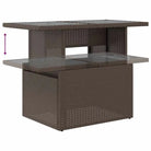 Bruin loungeset met gepoedercoat staal en waterdichte tas voor buiten - Bruin / met opbergruimte - Tuinsets