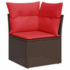 Bruin loungeset met gepoedercoat staal en waterdichte tas voor buiten - Bruin / met opbergruimte - Tuinsets