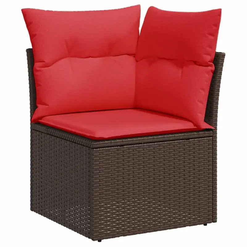 Bruin loungeset met gepoedercoat staal en waterdichte tas voor buiten - Bruin / met opbergruimte - Tuinsets