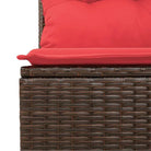 Bruin loungeset met gepoedercoat staal en waterdichte tas voor buiten - Bruin / met opbergruimte - Tuinsets