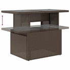 Bruin loungeset van gepoedercoat staal met waterdichte tas voor buitengebruik - Bruin / met opbergruimte - Tuinsets